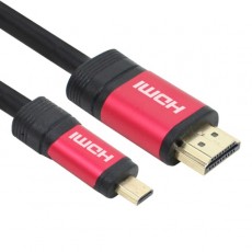 [NEXI] 1.5M / 넥시 HDMI to Micro HDMI 레드 메탈케이블 [Ver2.0]